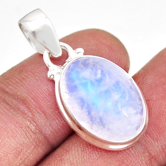 Sterling Silver Rainbow Moonstone Pendant