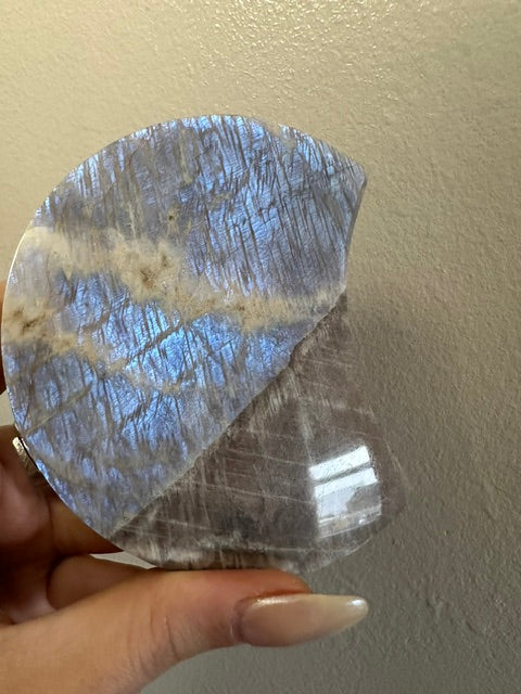 Moonstone & Sunstone Moon Carving