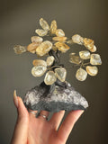Citrine and Amethyst Base Crystal Tree