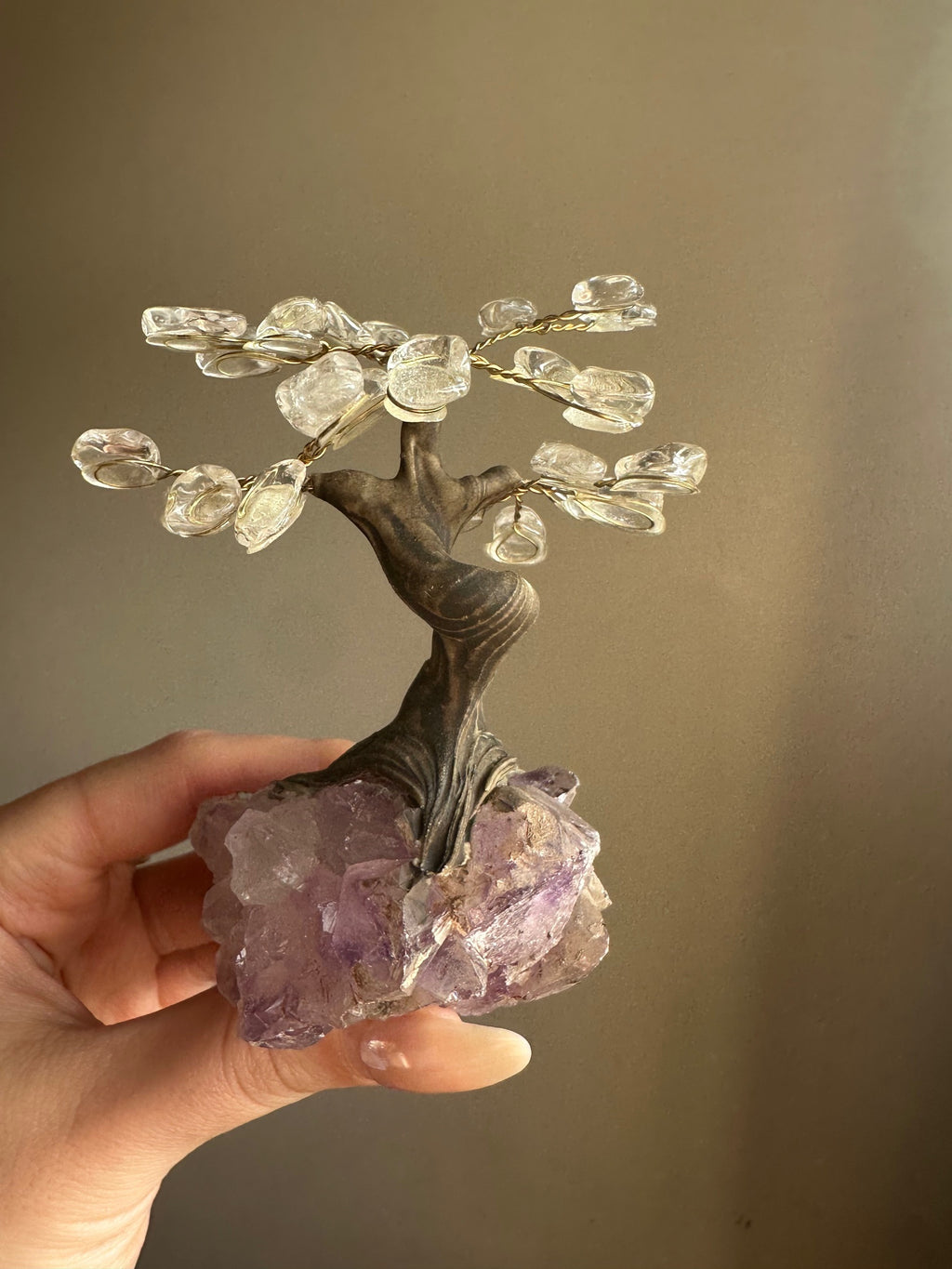 Clear Quartz and Amethyst Tree - Mini