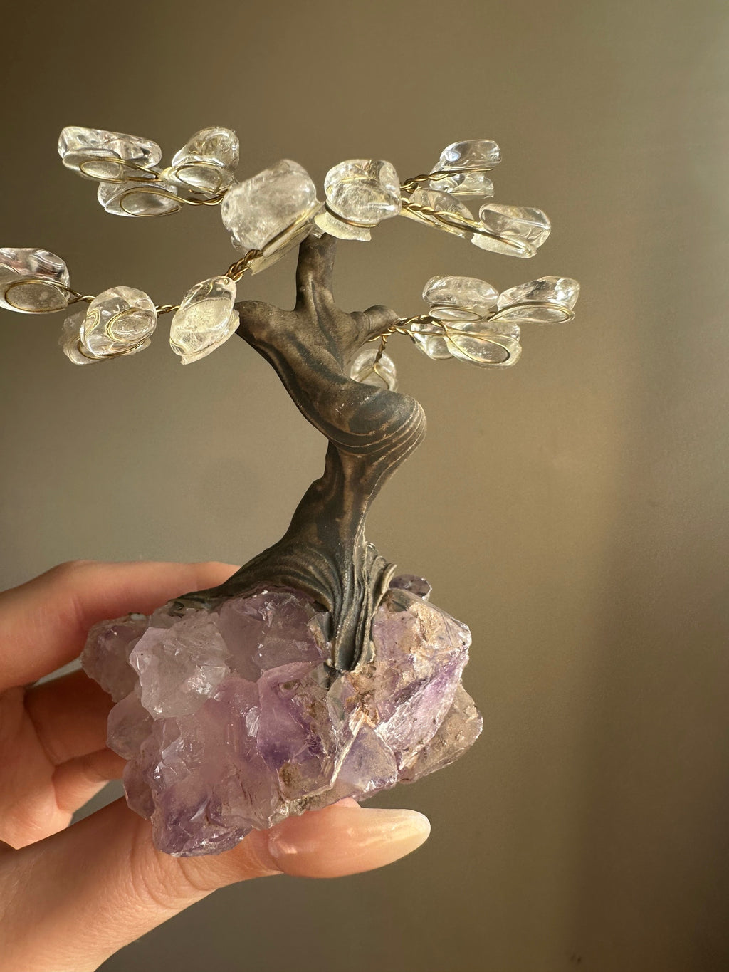 Clear Quartz and Amethyst Tree - Mini