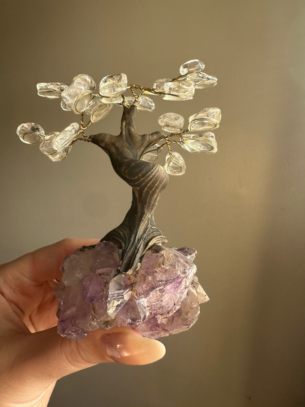 Clear Quartz and Amethyst Tree - Mini