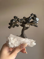 Black Tourmaline and Clear Quartz Tree