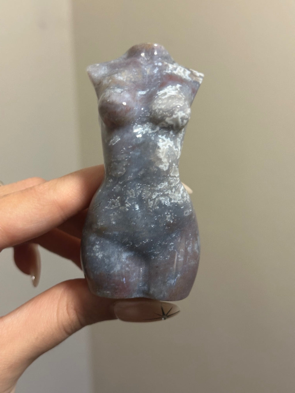 Purple Moss Agate Goddess Body
