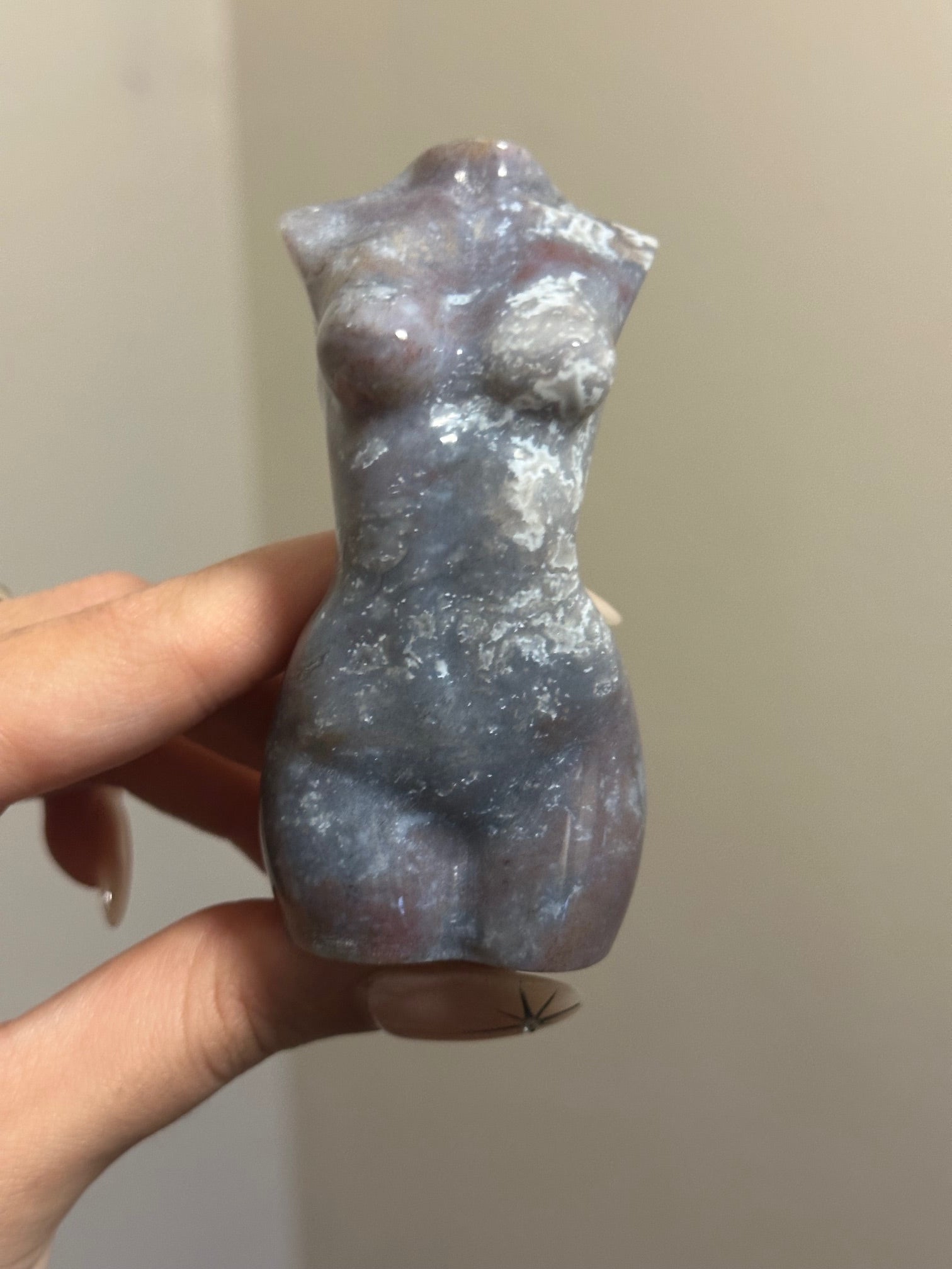Purple Moss Agate Goddess Body