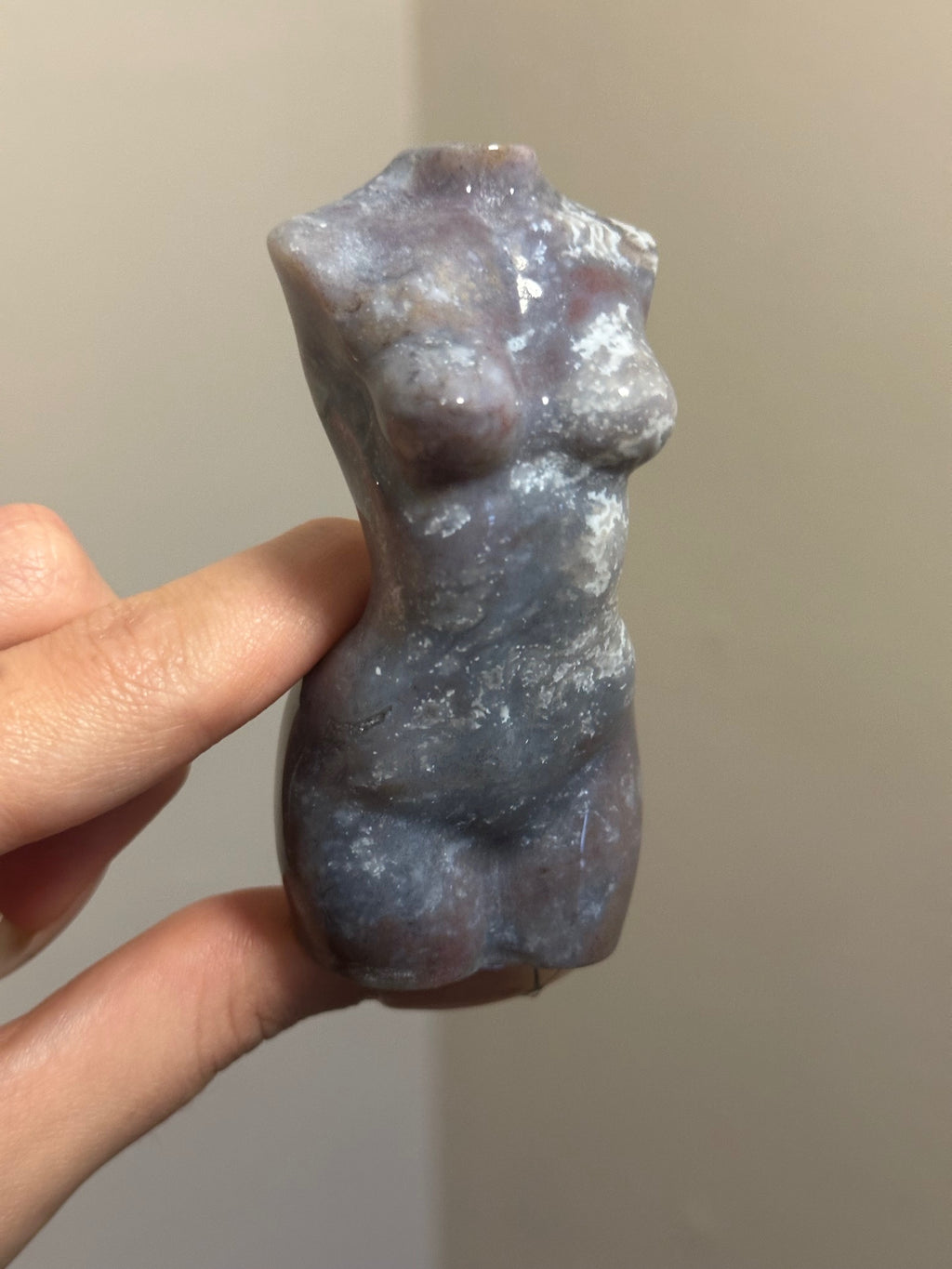Purple Moss Agate Goddess Body