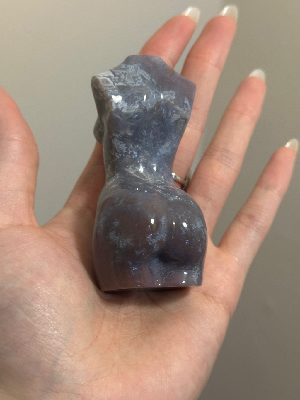 Purple Moss Agate Goddess Body