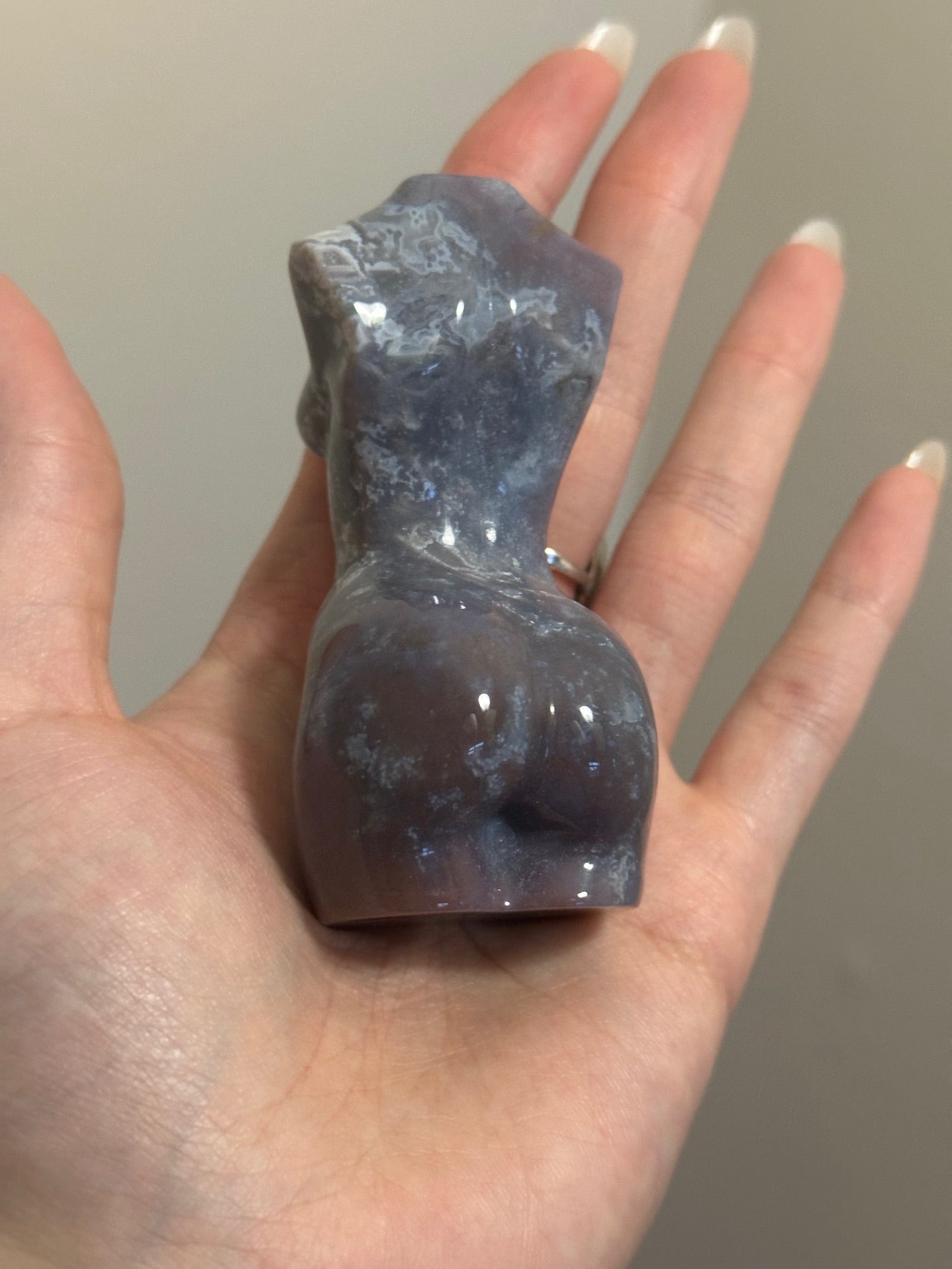 Purple Moss Agate Goddess Body