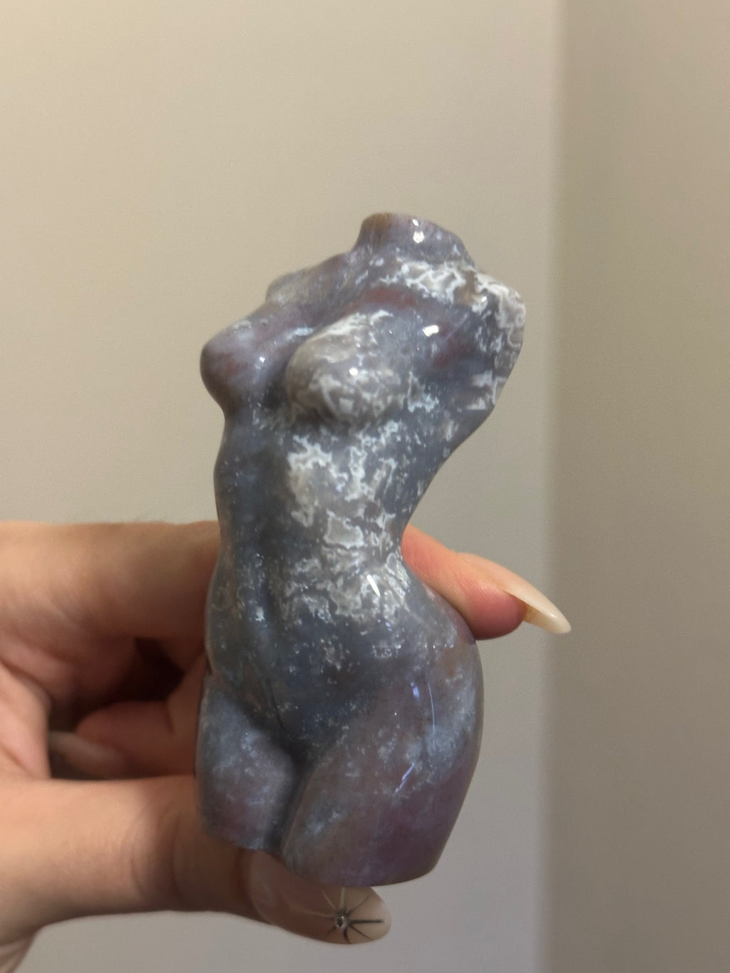 Purple Moss Agate Goddess Body
