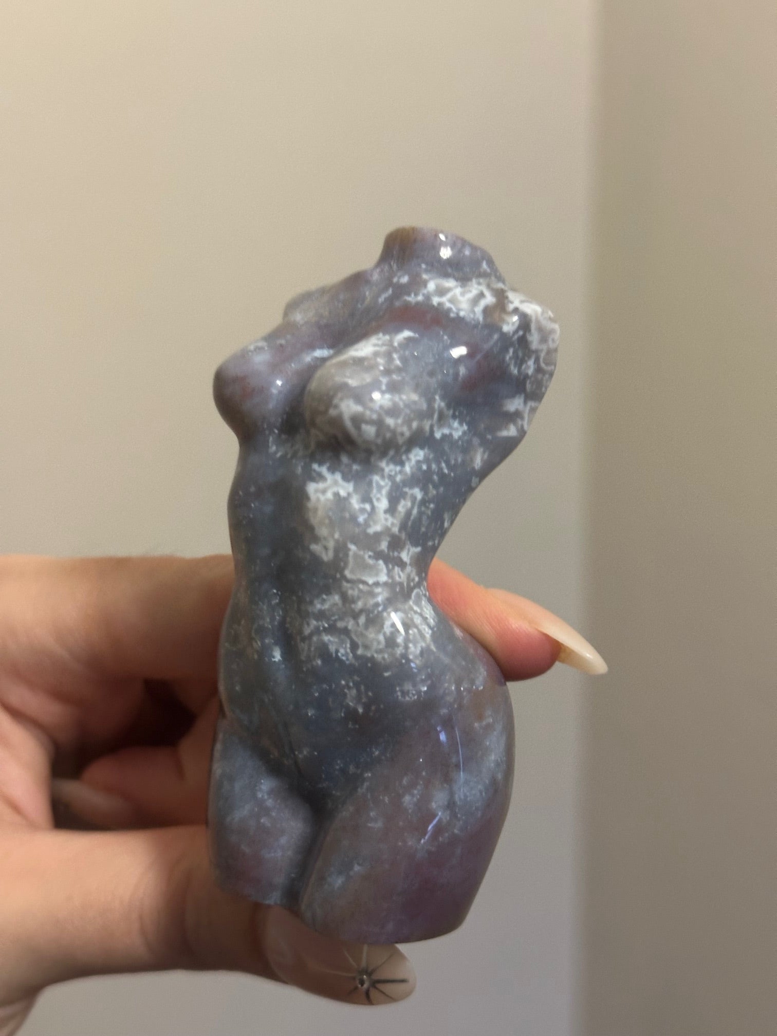 Purple Moss Agate Goddess Body