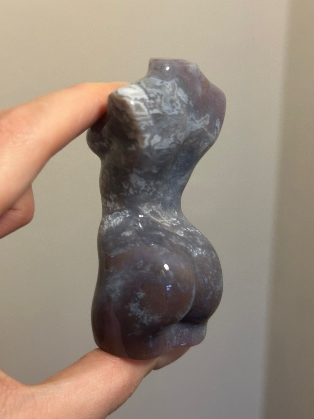 Purple Moss Agate Goddess Body