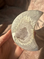 Brazilian Agate Druzy Moon