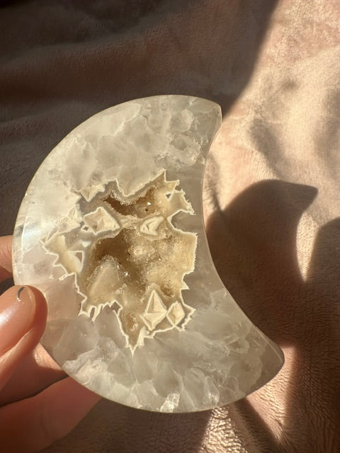 Brazilian Druzy Agate Moon