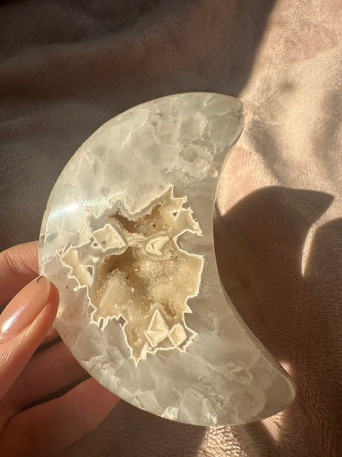 Brazilian Druzy Agate Moon