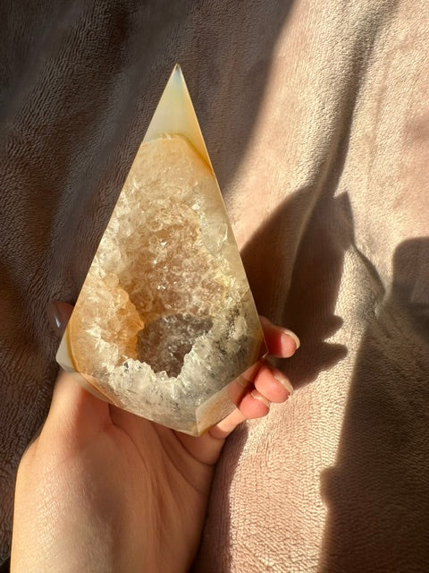 Brazilian Agate Druzy Cone