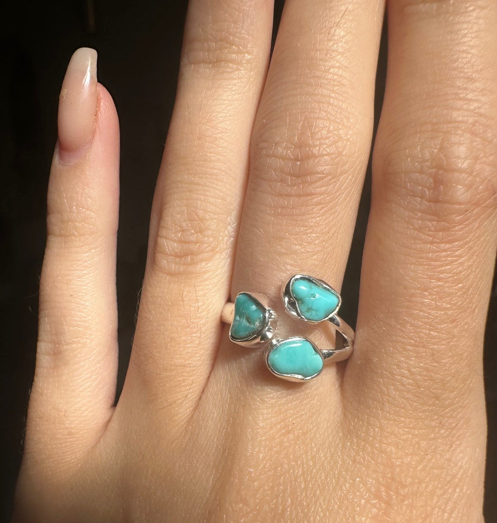 Turquoise Triple Sterling Silver Ring