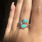 Turquoise Triple Sterling Silver Ring