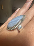 Blue Lace Agate Sterling Silver Ring