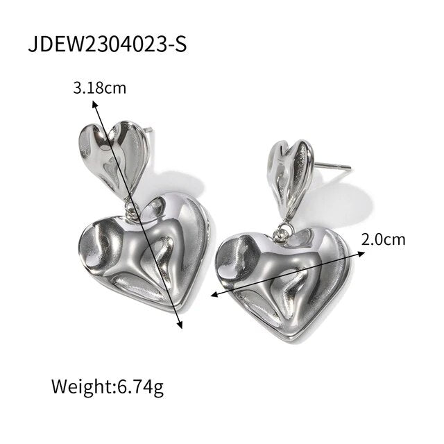 Gold Molten Stud Earrings