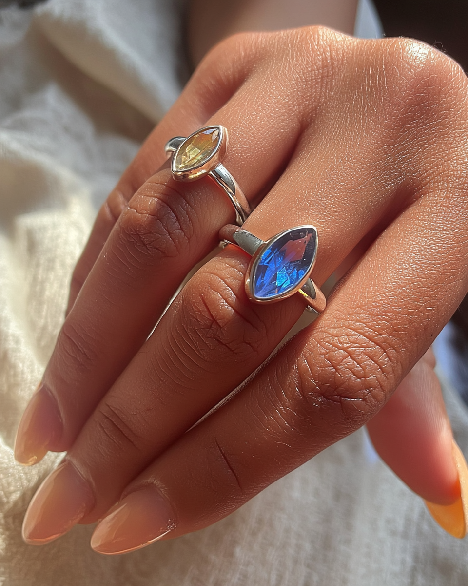 Kyanite Marquise Sterling Silver Ring