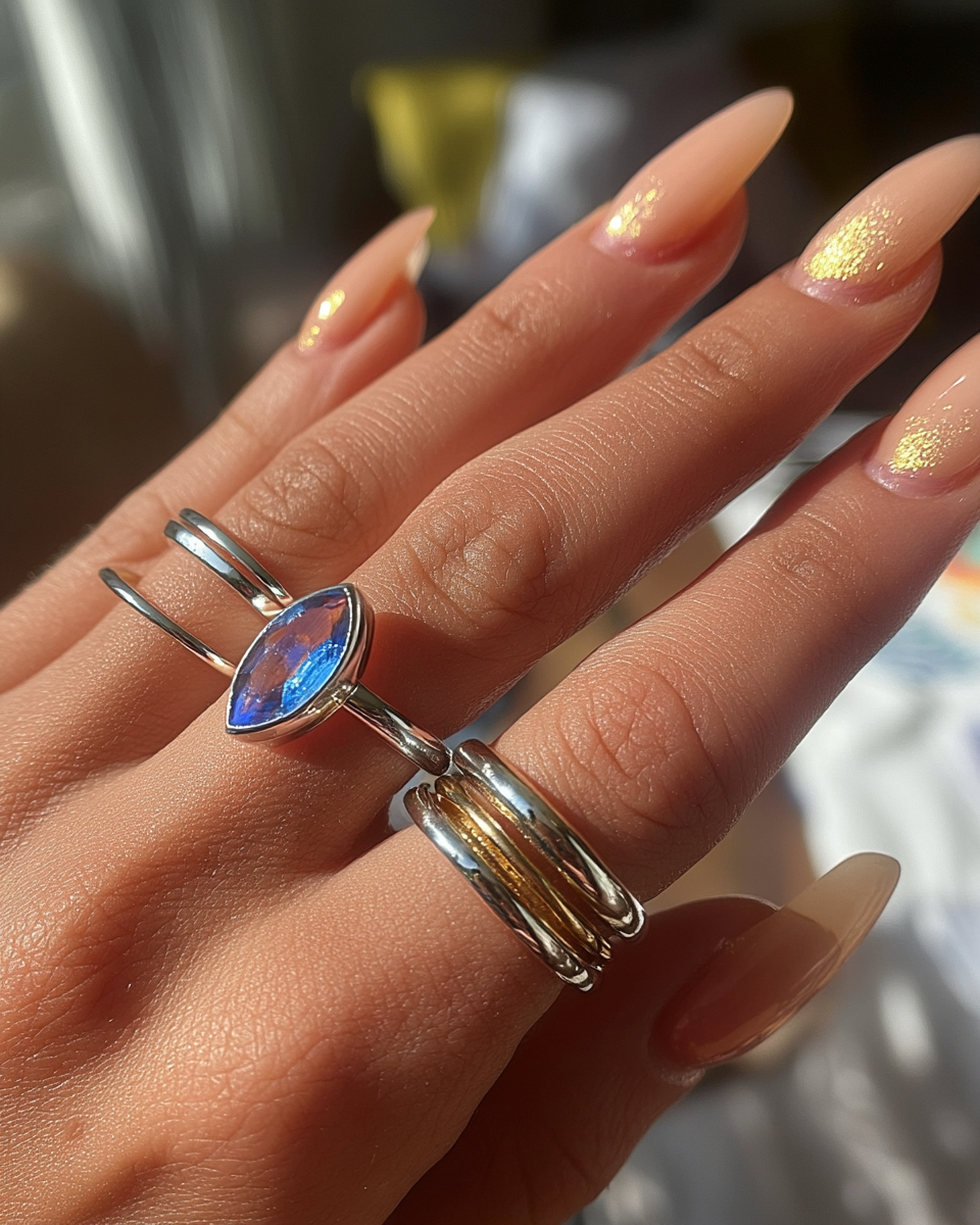 Kyanite Marquise Sterling Silver Ring