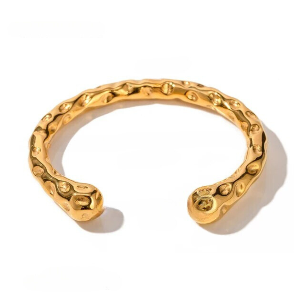 Gold Molten Stud Earrings