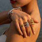 Gold Molten Stud Earrings
