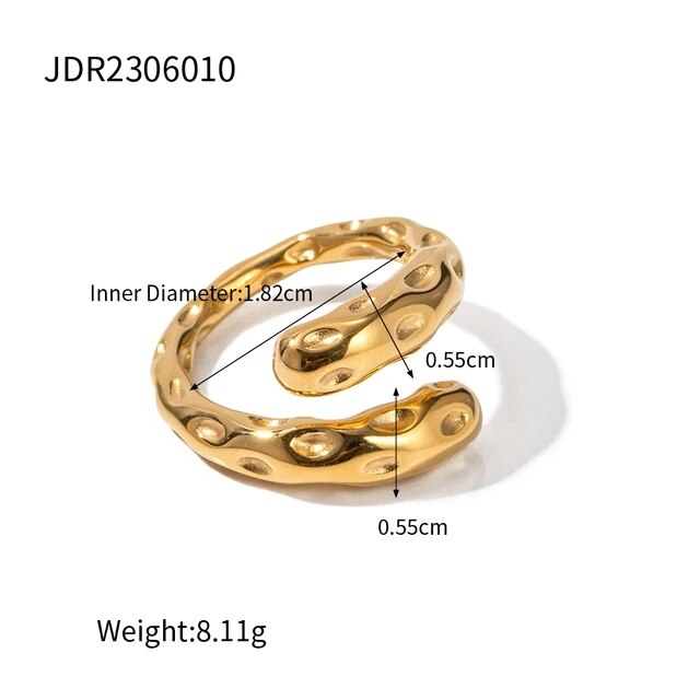 Gold Molten Stud Earrings