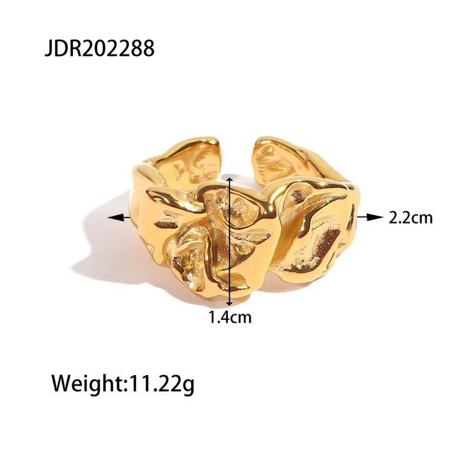 Gold Molten Stud Earrings