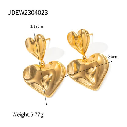 Gold Molten Stud Earrings